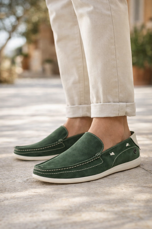 Mocassins en daim - Vert