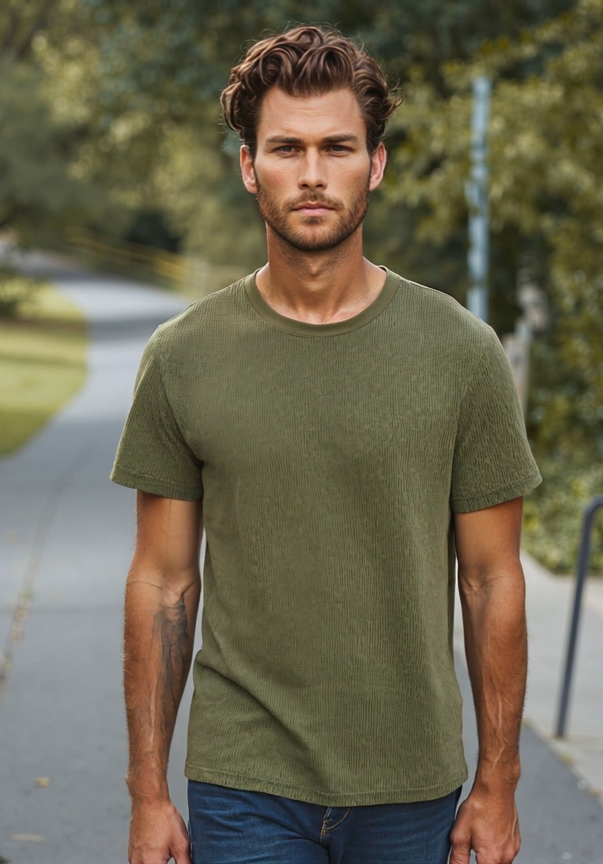 T-Shirt The North Face Homme - Vert Militaire