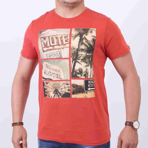 T-shirt Beker's homme - Rouge