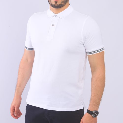 Polo en Cotton - unis - Blanc