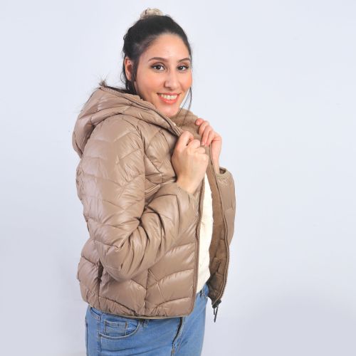 Monte Cervino Vestes À Capuche - Réversible - Beige