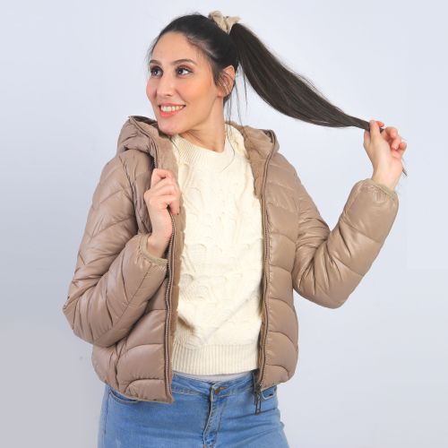 Monte Cervino Vestes À Capuche - Réversible - Beige