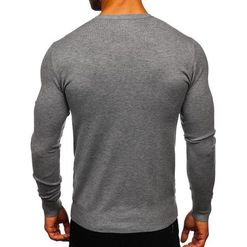 BAKER'S Pull Col V - Homme - Gris Claire