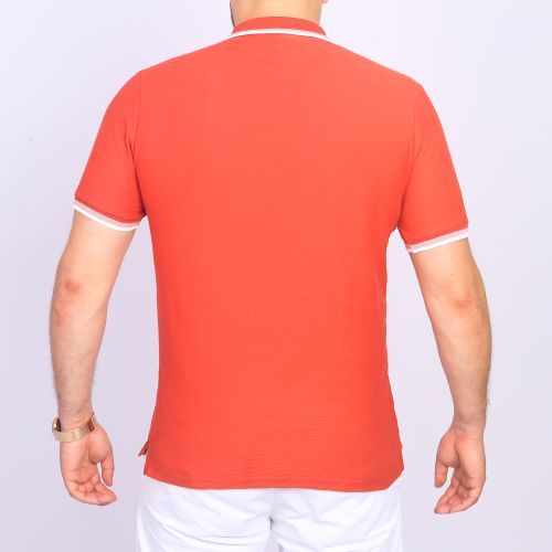 Polo en Cotton - unis - Rouge