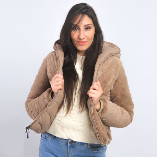 Monte Cervino Vestes À Capuche - Réversible - Beige