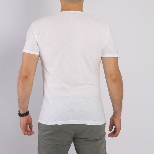 Focus T-Shirt À Boutons - Blanc