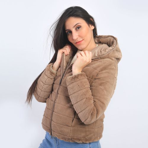 Monte Cervino Vestes À Capuche - Réversible - Beige
