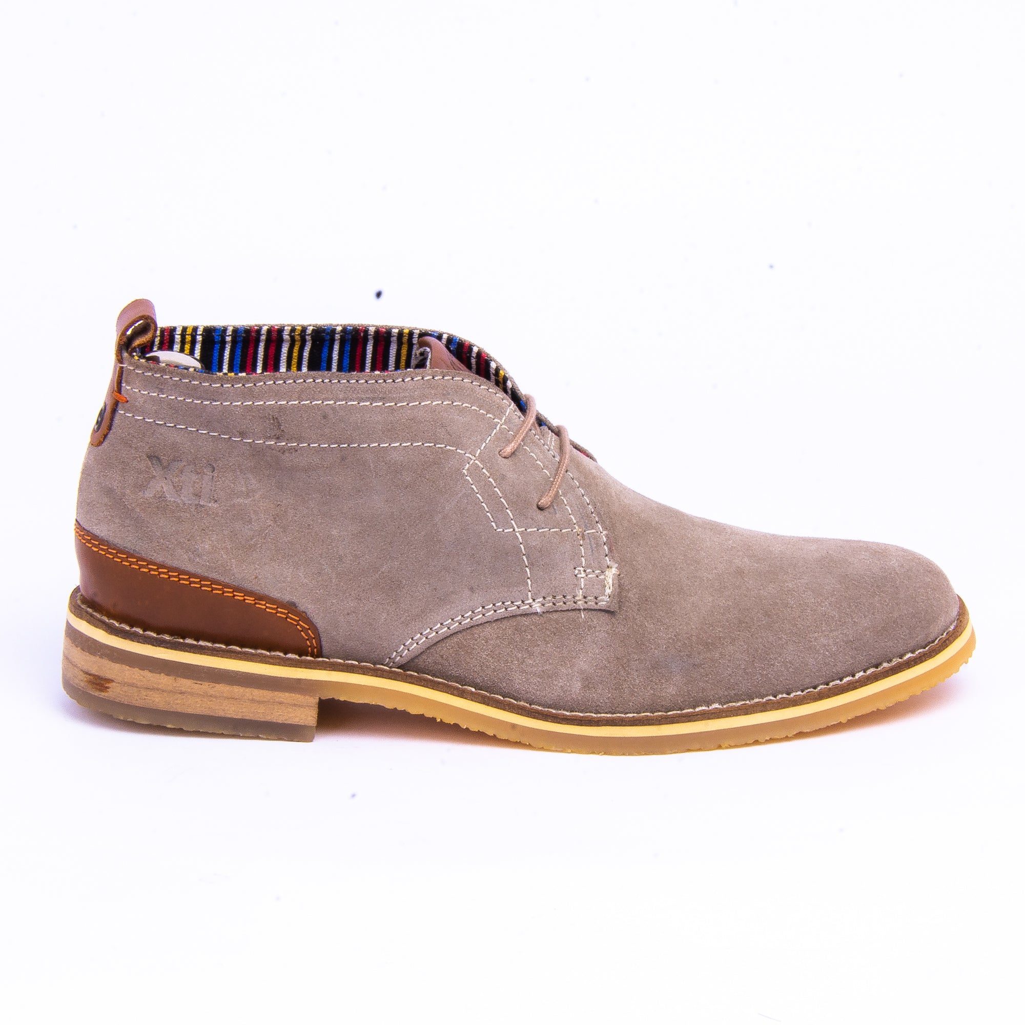 BOTTES EN CUIR À LACET - Beige