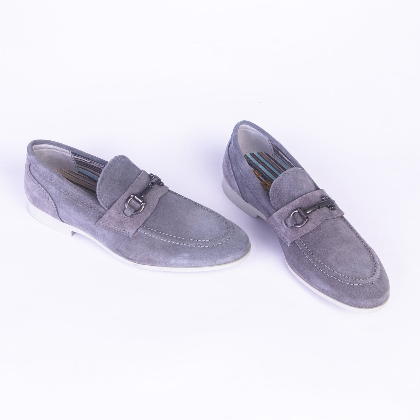 Mocassins En Daim - Gris