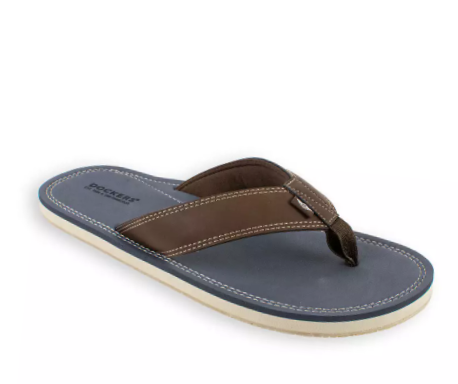 Dockers Tongs Homme - Bleu Marine / Marron