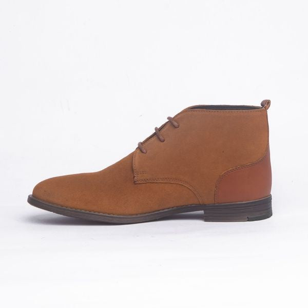 Demi Bottes En Cuir À Lacet - Marron