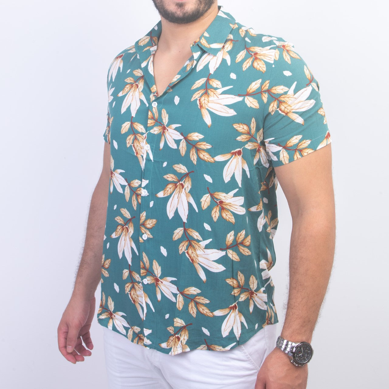 Chemise à Fleur - Vert