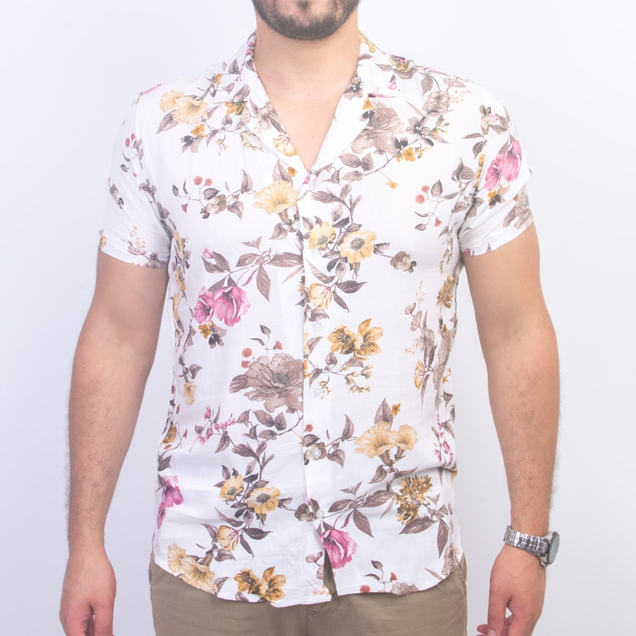 Chemise à Fleur - Blanc