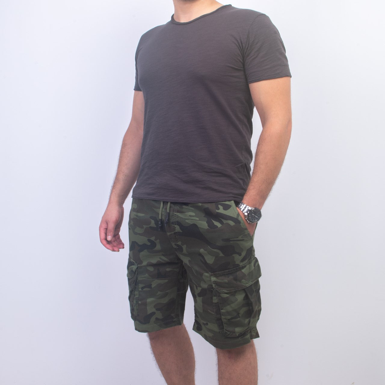 Short Cargo Militaire - Vert