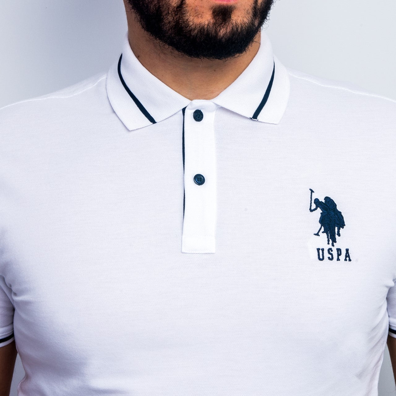Polo à Motif - Blanc
