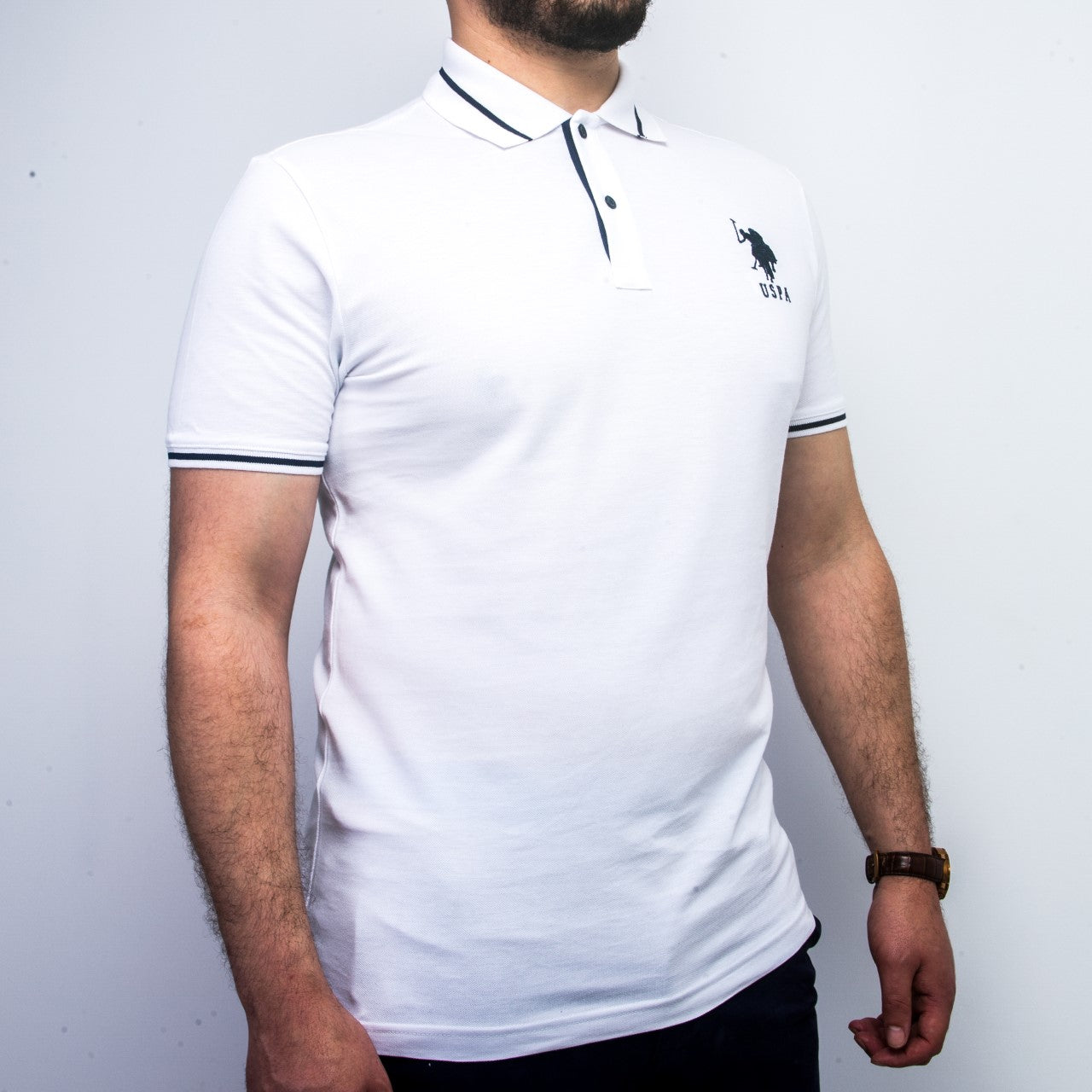 Polo à Motif - Blanc